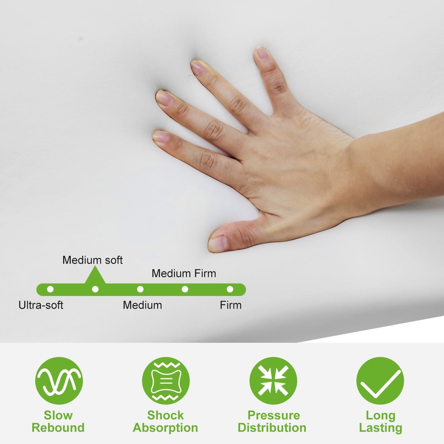 (US) Bamboo Memory Foam Contour Sleep Pillow (Neck Support)
