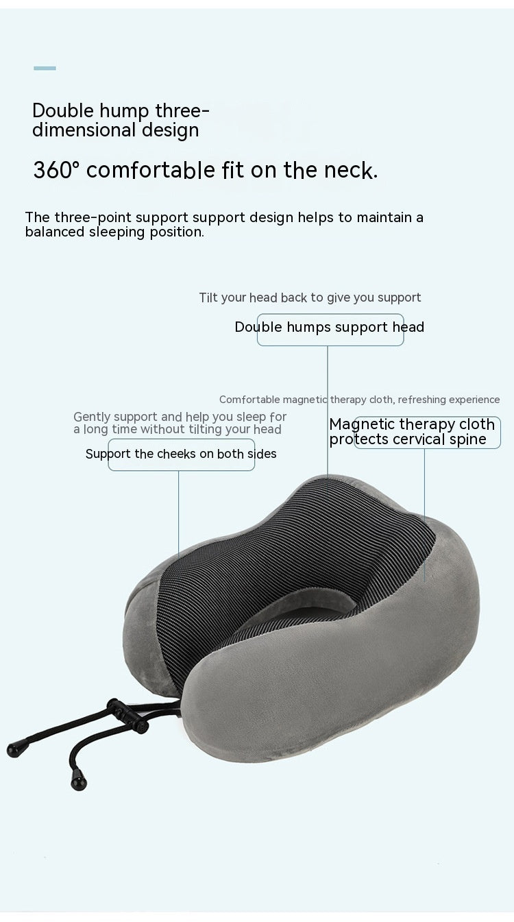 Comfort Travel Neck Pillow (Memory Foam | for Office & Flights)
