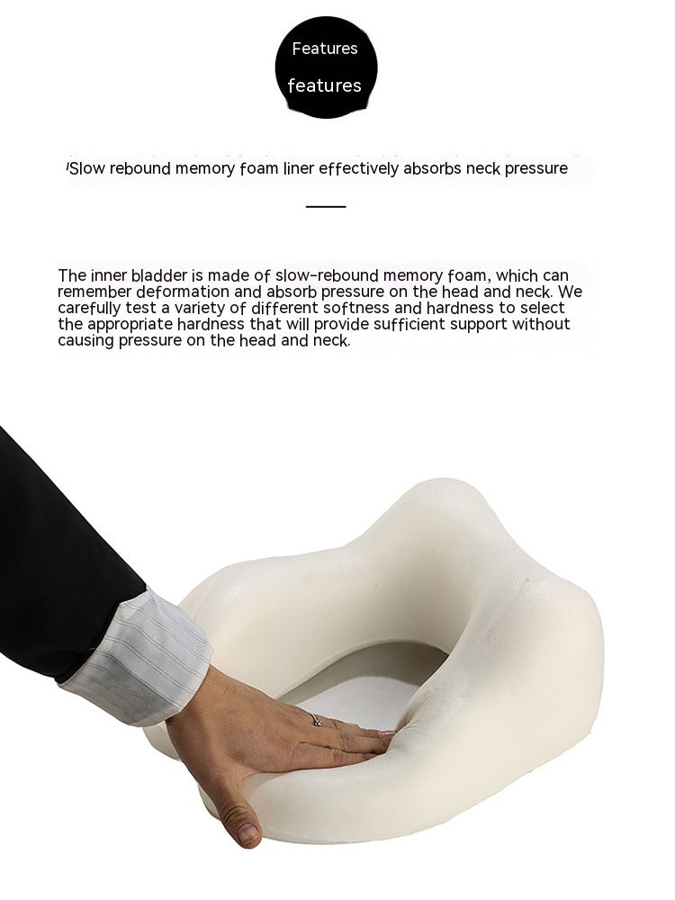 Comfort Travel Neck Pillow (Memory Foam | for Office & Flights)