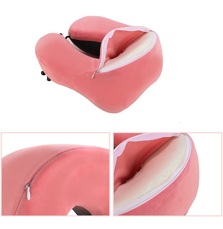 Comfort Travel Neck Pillow (Memory Foam | for Office & Flights)