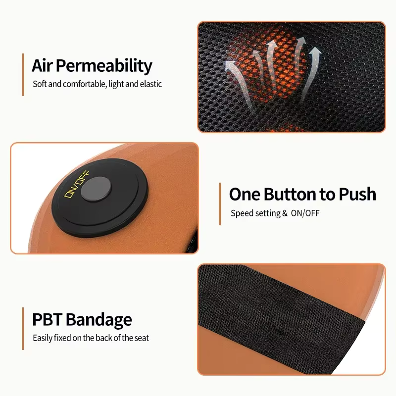 Portable Massage Pillow (Neck & Back, Home & Car use)