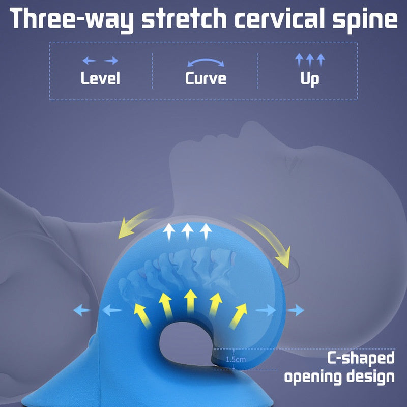 Cervical Traction Pillow (Neck Stretch|Posture Correction)
