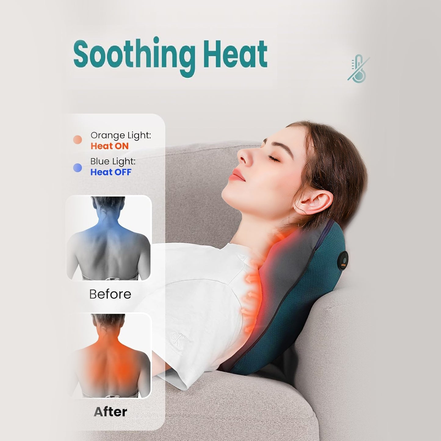 (US) Neck And Back Deep Acupressure Massager Full Body Massage Pillow