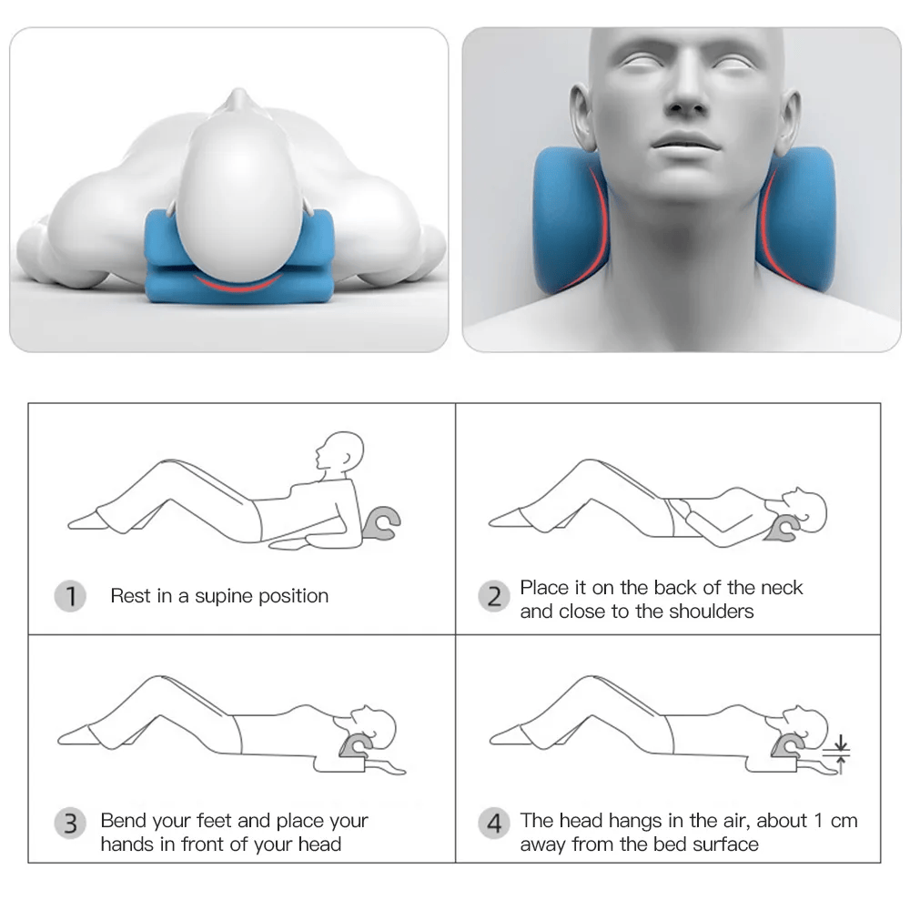 Cervical Traction Pillow (Neck Stretch|Posture Correction)