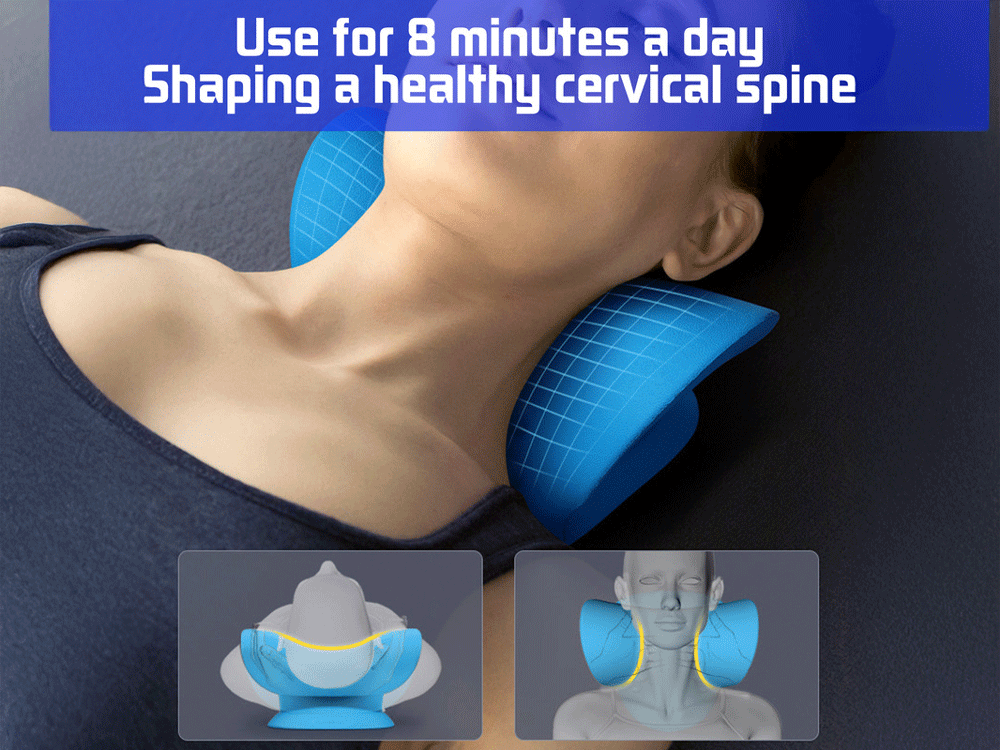 Cervical Traction Pillow (Neck Stretch|Posture Correction)