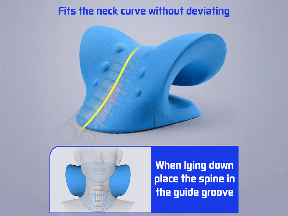 Cervical Traction Pillow (Neck Stretch|Posture Correction)