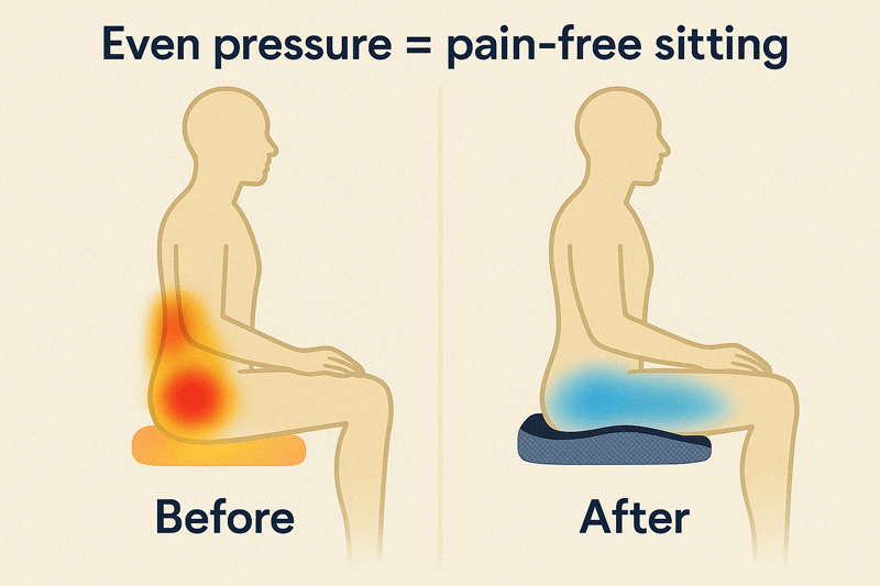 3D Ergonomic Orthopedic Seat Cushion