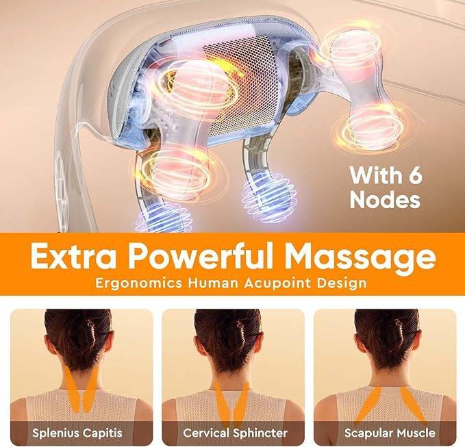 (US) Multi-Area Heated Kneading Massage (Neck-Shoulder)