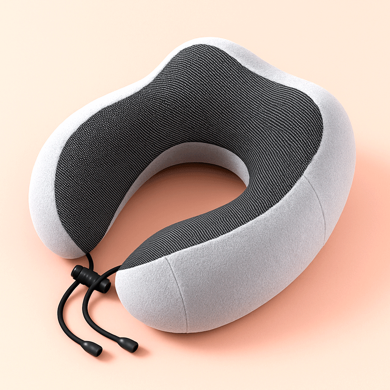 Comfort Travel Neck Pillow (Memory Foam | for Office & Flights)