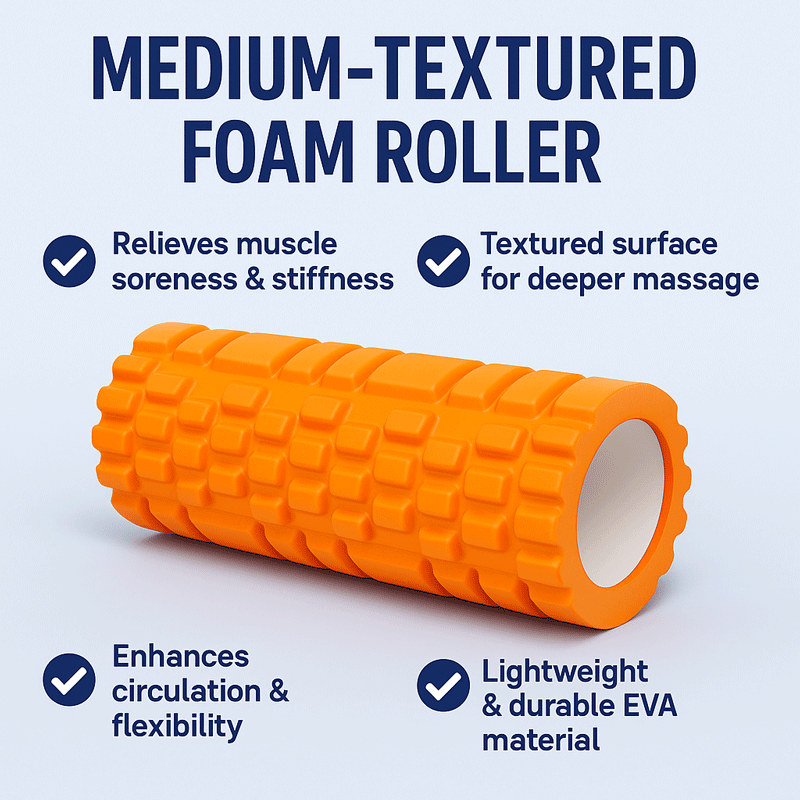 Medium Textured Foam Roller (Size 12"-13"-17")