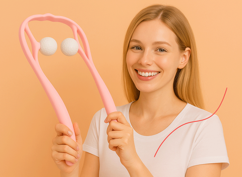 (US) Dual Ball Massage Roller (Neck/Arm/Leg)