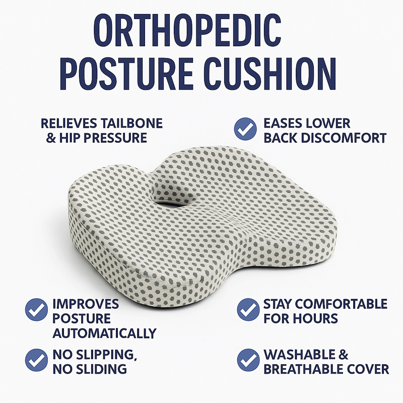 (US) Orthopedic Posture Cushion (Tailbone/Back/Hip Pain Relief)