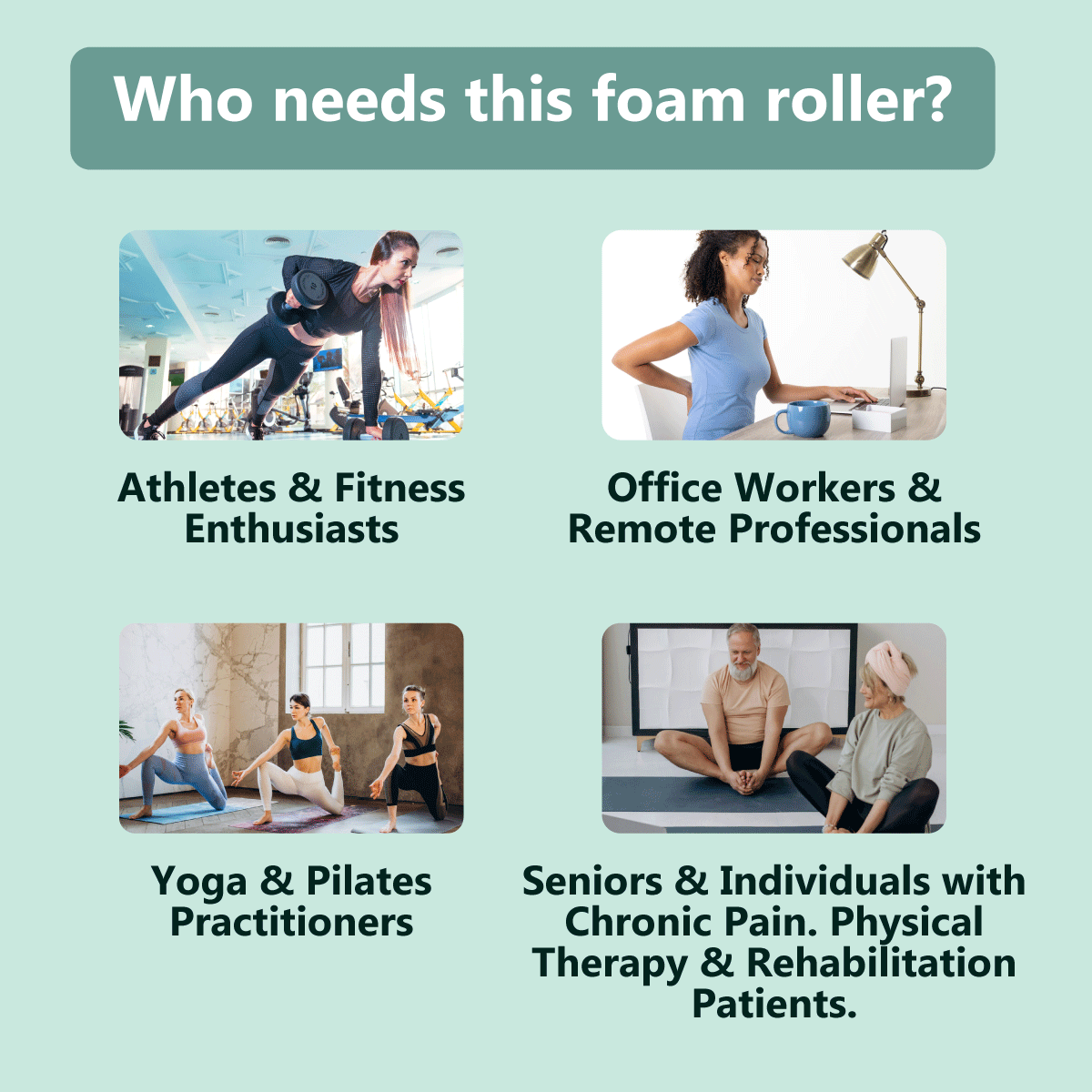 Smooth Solid Foam Roller (12-18" / 30-45cm)