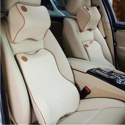 Car Headrest & Lumbar Pillow Set