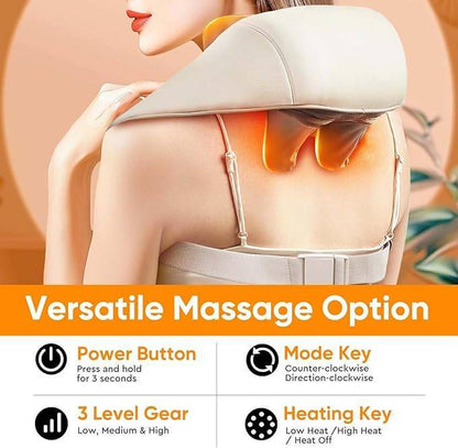 (US) Multi-Area Heated Kneading Massage (Neck-Shoulder)
