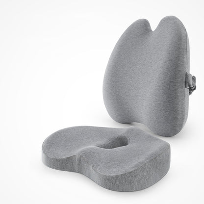 (US) Ergonomic Sitting Duo (Lumbar Pillow & Seat Cushion)