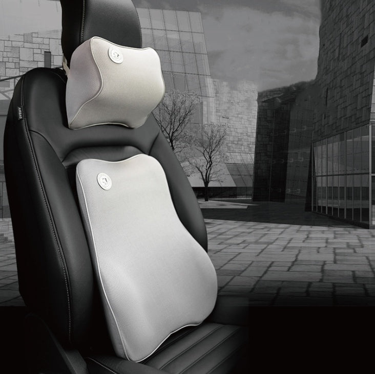 Car Headrest & Lumbar Pillow Set