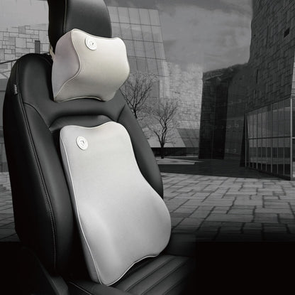 Car Headrest & Lumbar Pillow Set