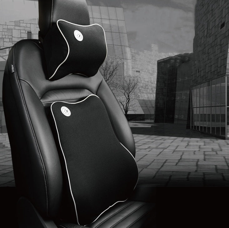 Car Headrest & Lumbar Pillow Set