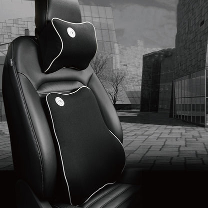 Car Headrest & Lumbar Pillow Set