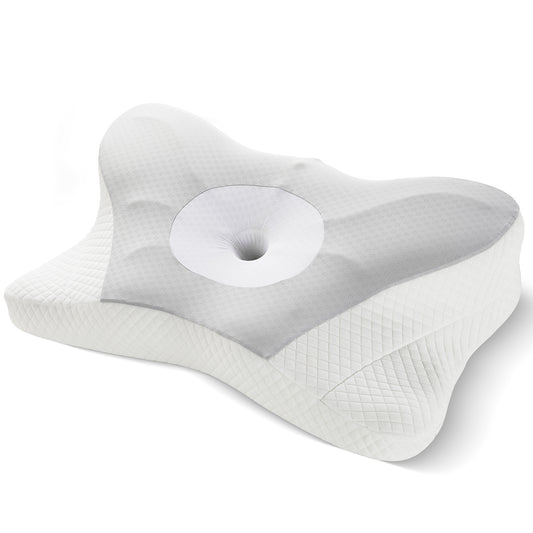 (US) Ergonomic Contour Pillow (Neck Support, Good Sleep, Memory Foam)