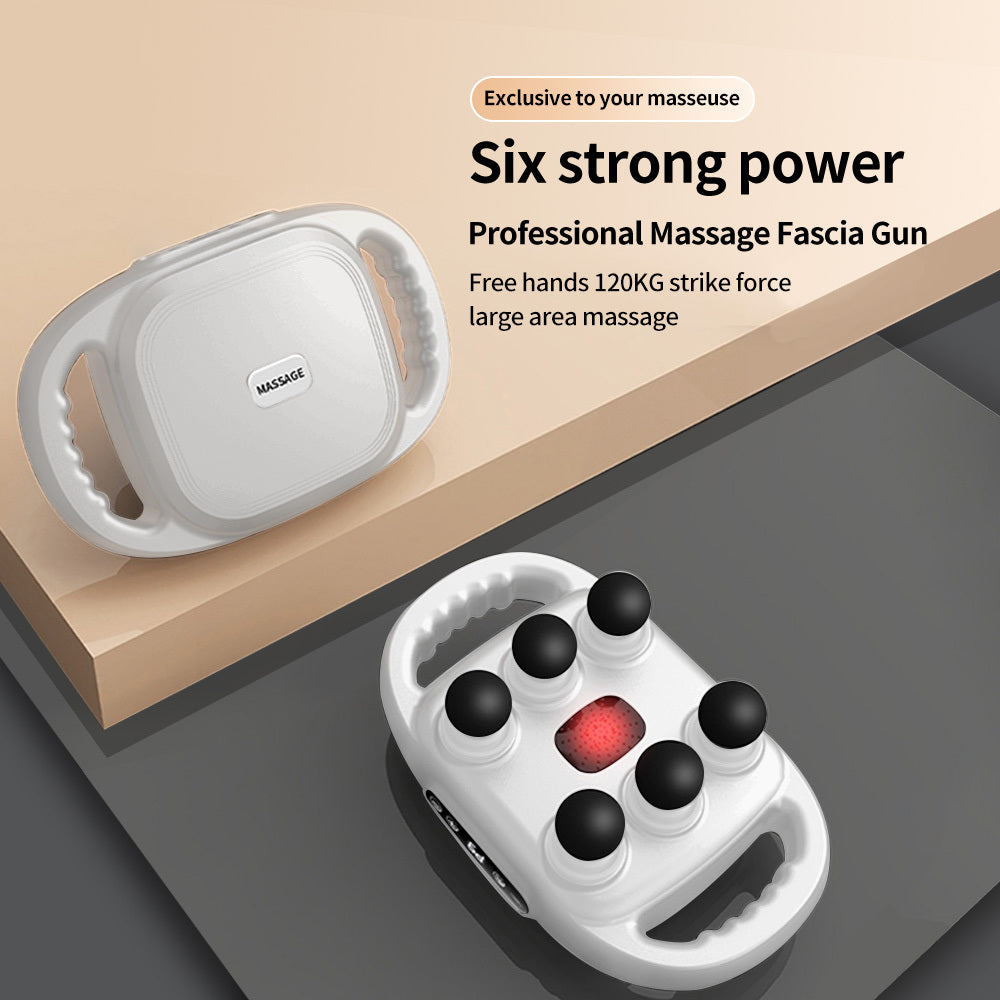 (US) Handheld Percussion Massage Gun (6 Heads- 2025 Upgraded Model)