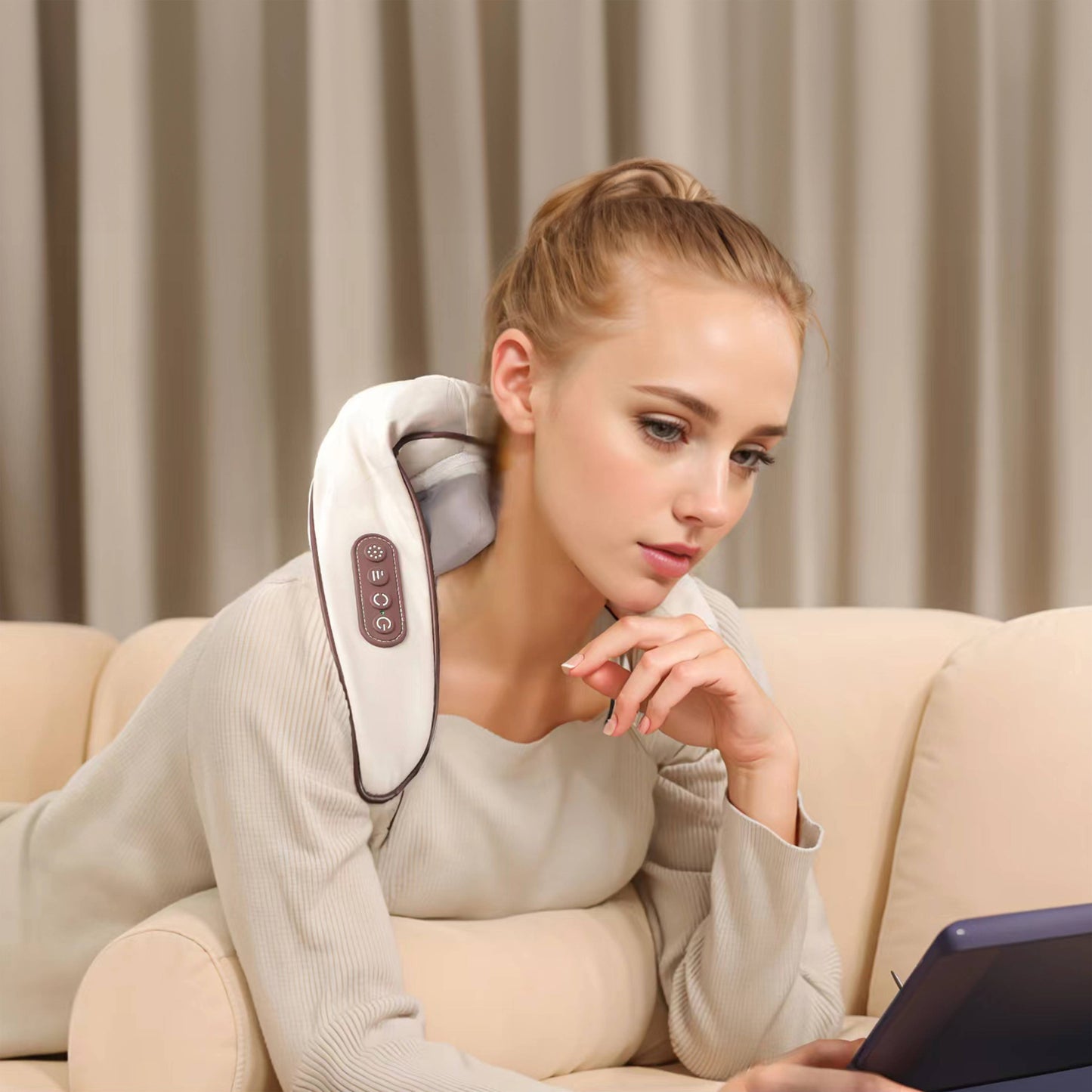 (US) Multi-Area Heated Kneading Massage (Neck-Shoulder)