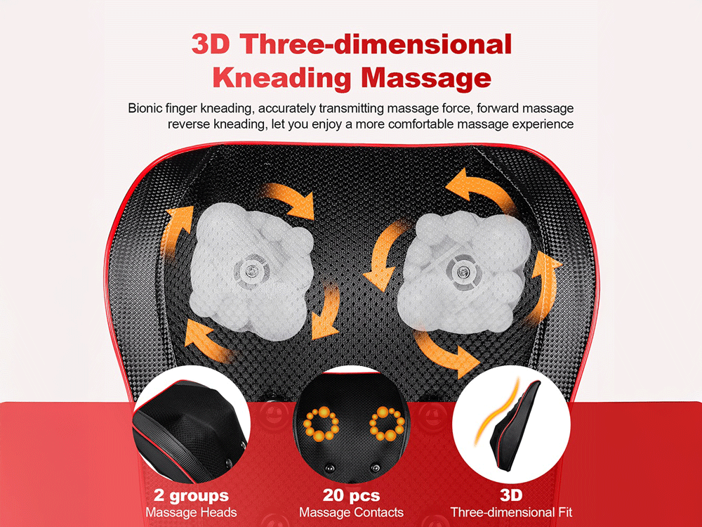 Ergonomic Thermal Massage Cushion (Neck-Shoulder-Back)