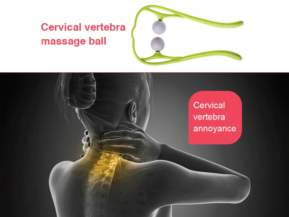 (US) Dual Ball Massage Roller (Neck/Arm/Leg)