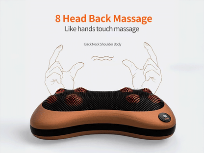 Portable Massage Pillow (Neck & Back, Home & Car use)