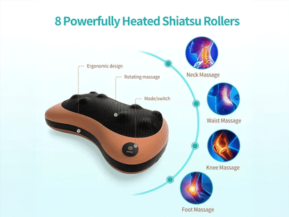 Portable Massage Pillow (Neck & Back, Home & Car use)