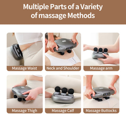 (US) Handheld Percussion Massage Gun (6 Heads- 2025 Upgraded Model)