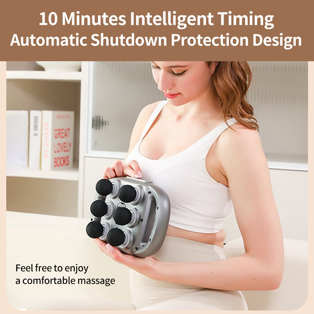 (US) Handheld Percussion Massage Gun (6 Heads- 2025 Upgraded Model)