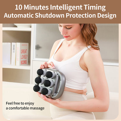 (US) Handheld Percussion Massage Gun (6 Heads- 2025 Upgraded Model)