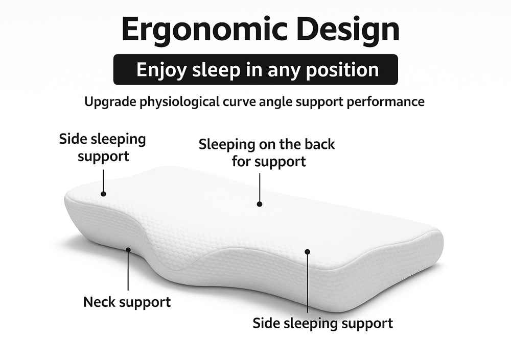 Ergonomic Contour Pillow (Orthopedic Cervical Support)