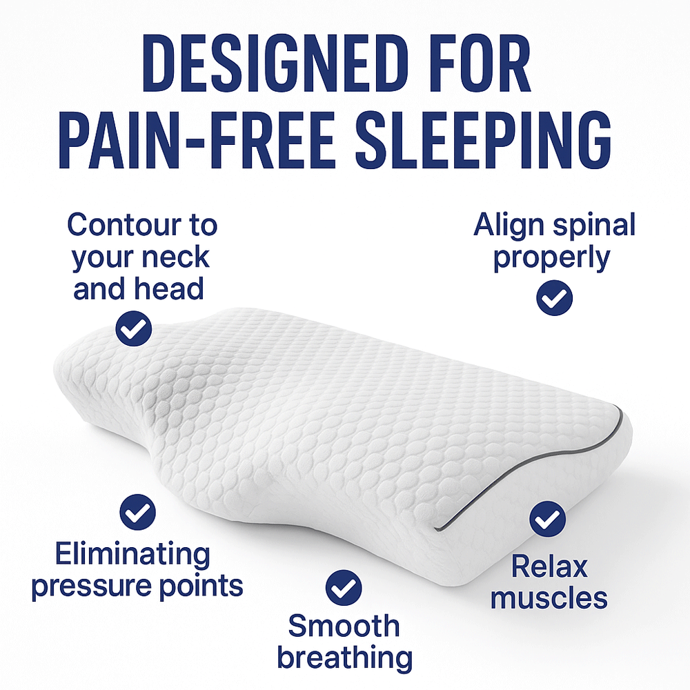 Ergonomic Contour Pillow (Orthopedic Cervical Support)