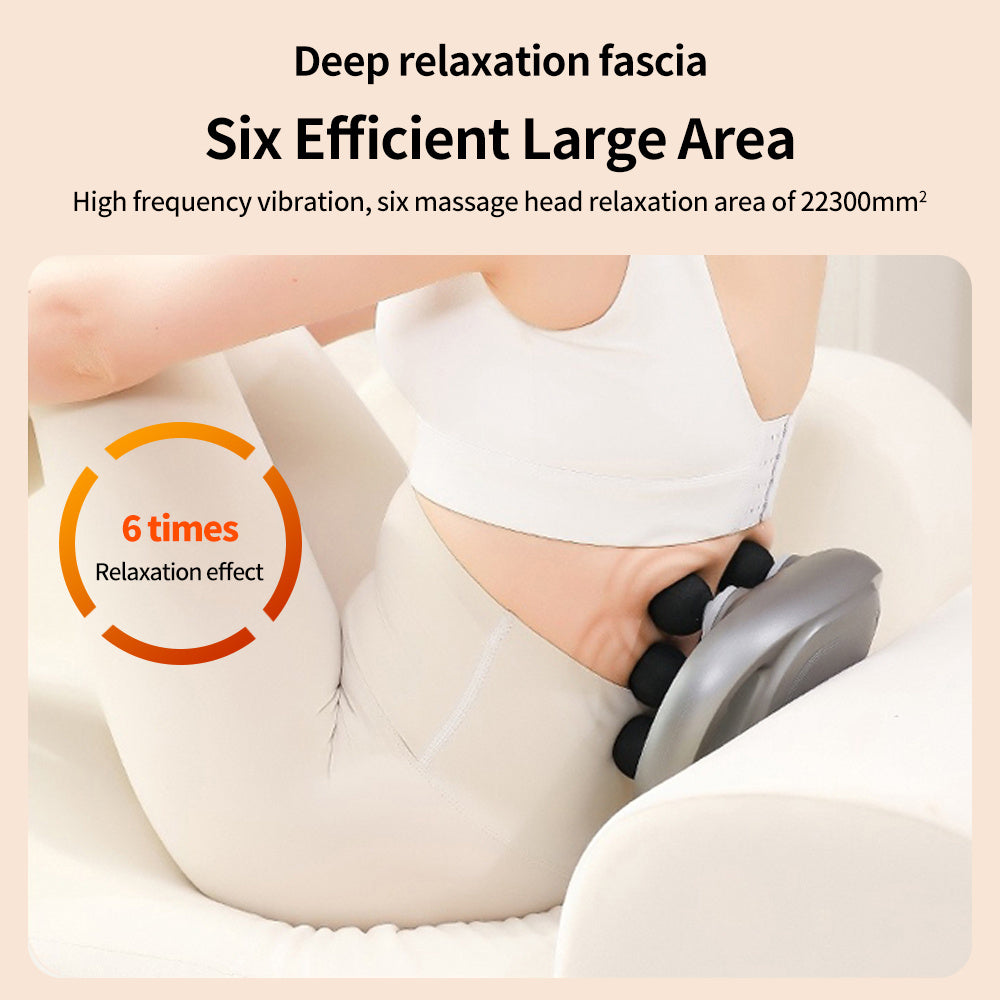 (US) Handheld Percussion Massage Gun (6 Heads- 2025 Upgraded Model)