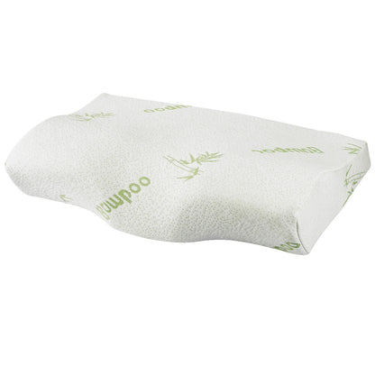 (US) Bamboo Memory Foam Contour Sleep Pillow (Neck Support)