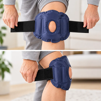 Hands-Free Gel Knee Pack (Hot & Cold • Reusable • Velcro Strap)