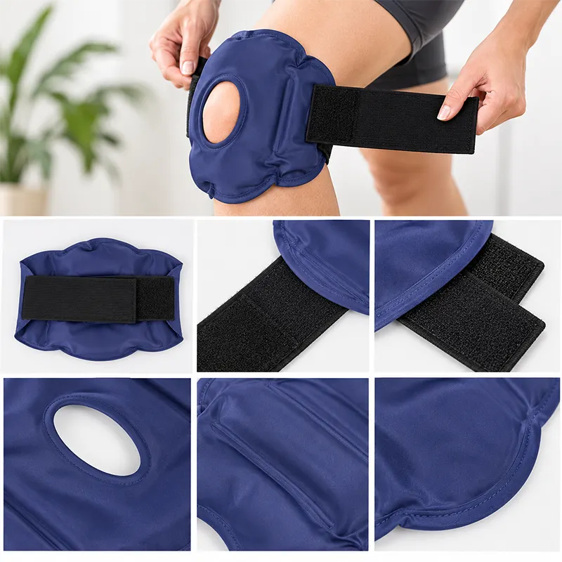 Hands-Free Gel Knee Pack (Hot & Cold • Reusable • Velcro Strap)