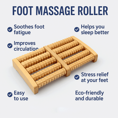 Wooden Foot Massage Roller