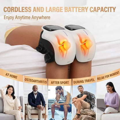 4-in-1 Knee Massager – Air Compression, Vibration, Red Light & Heat