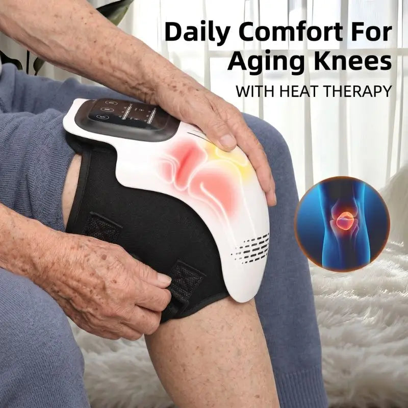 4-in-1 Knee Massager – Air Compression, Vibration, Red Light & Heat