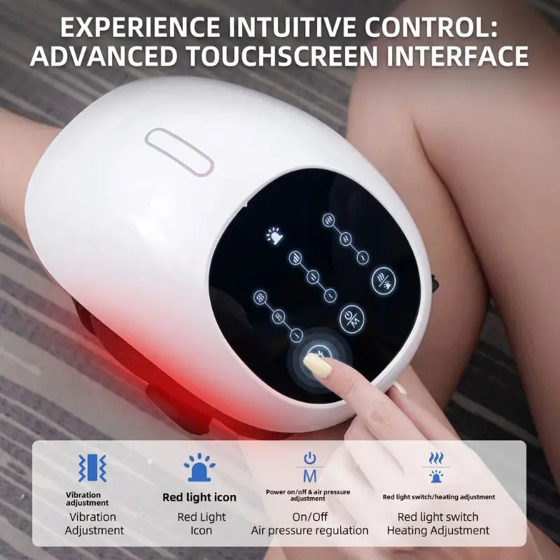 4-in-1 Knee Massager – Air Compression, Vibration, Red Light & Heat