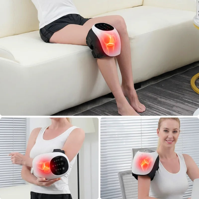 4-in-1 Knee Massager – Air Compression, Vibration, Red Light & Heat